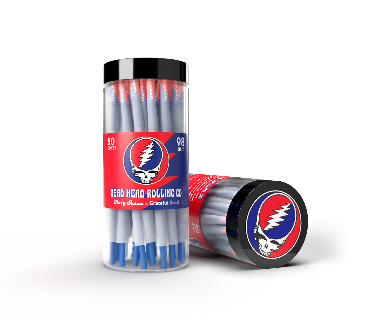Blazy Susan 50pk Grateful Dead 98mm Pre-Rolled Cones - Planet Caravan