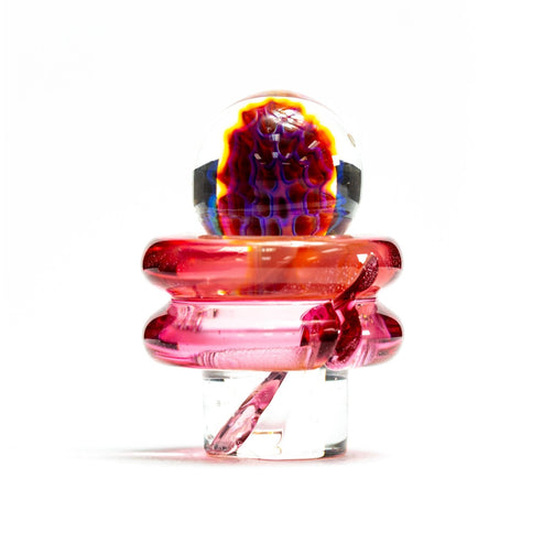 One Trick Pony OTP | Gold Ruby 3DXL Honeycomb Rockulus OTP714 Heady Carb Caps | Planet Caravan