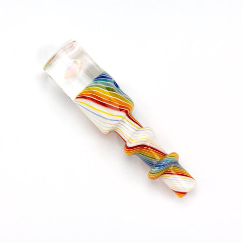Dark Matter Dark Matter | Rainbow & White WigWag 3DXL Opal Joystick Cap Vaporizer Accessories | Planet Caravan