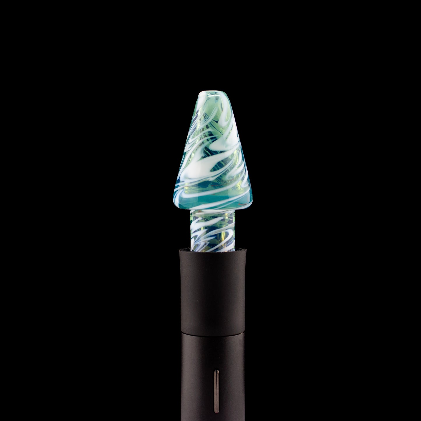 Just Dew It Glass Blue Swirl Pivot Mouthpiece #JDI02 - Planet Caravan