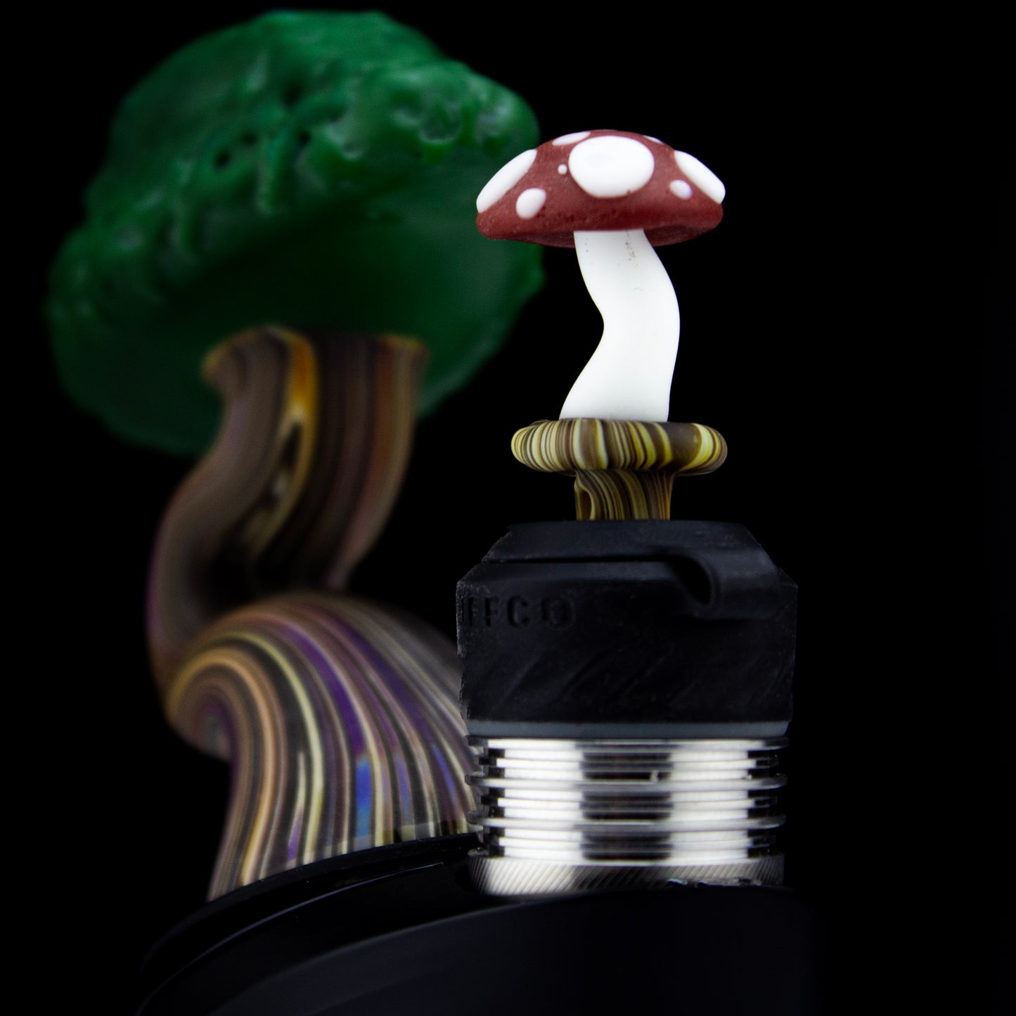 Wazoo Glass Crimson Mushroom 3DXL Joystick #WAZ03 - Planet Caravan