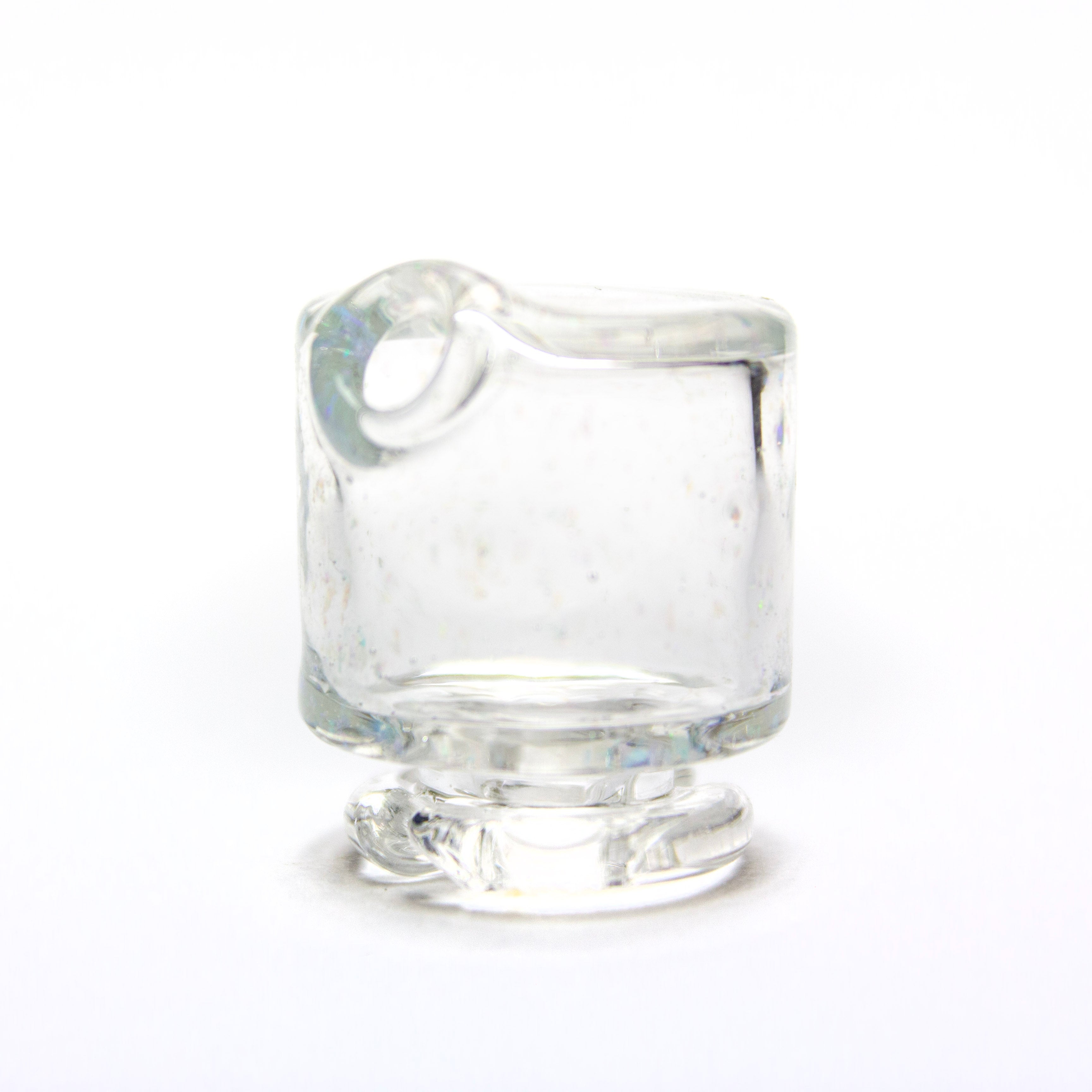 Sandalz Glass Clear Crushed Opal Pivot Spinner Tip #SAN85 - Planet Caravan