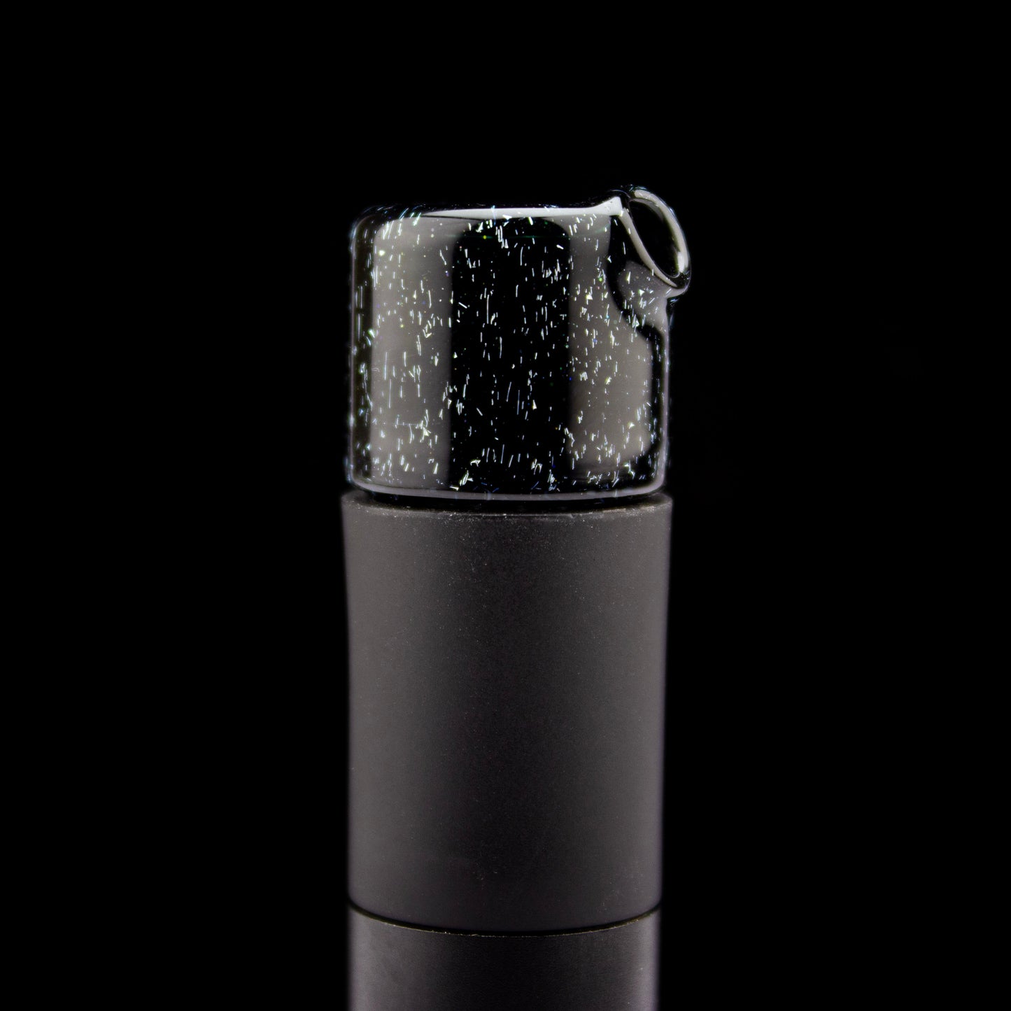 Sandalz Glass Black with Silver Dichro Pivot Spinner Tip #SAN92 - Planet Caravan