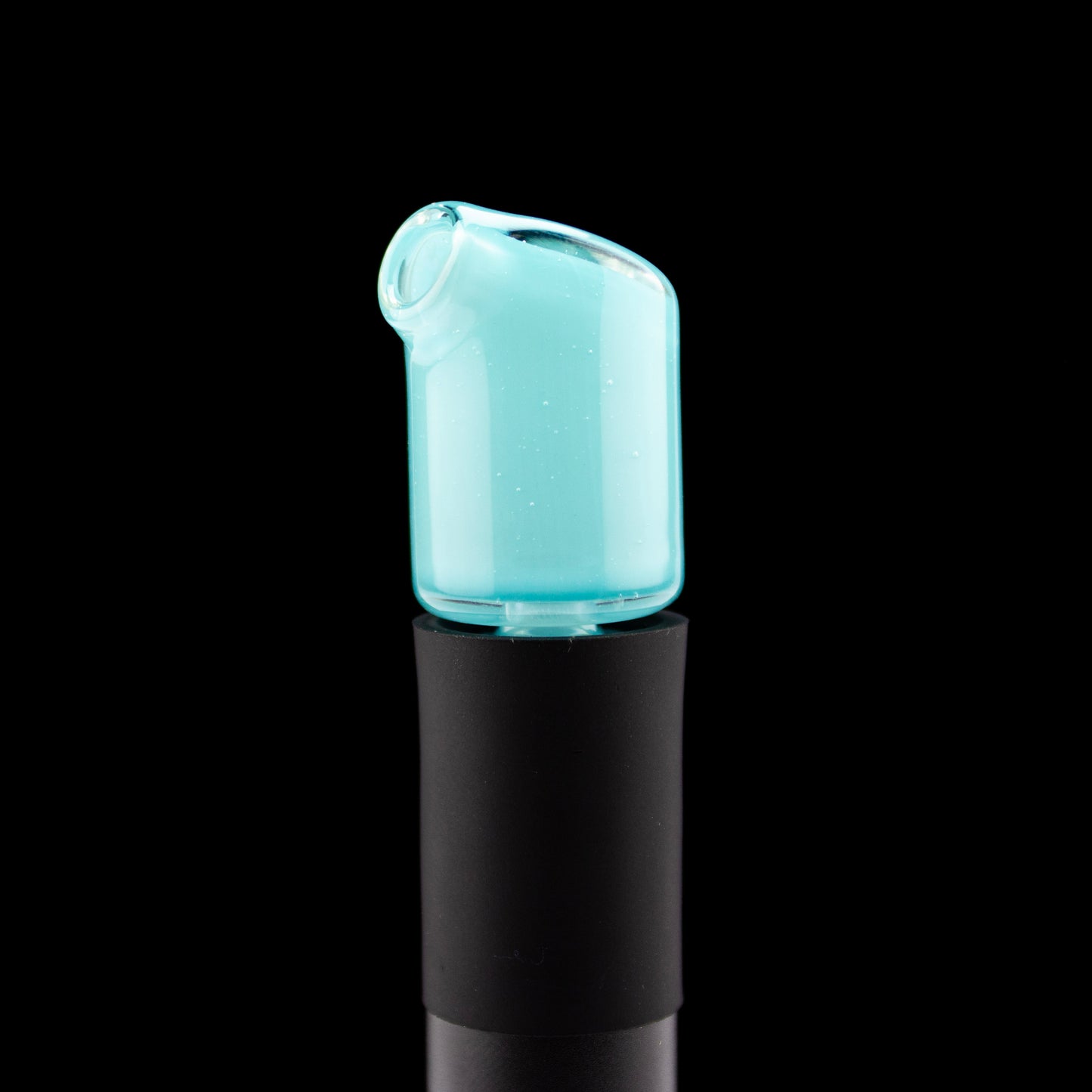 Kizmit Glass Aqua Azul Pivot Spinner Tip & Pearls #KZM59 - Planet Caravan