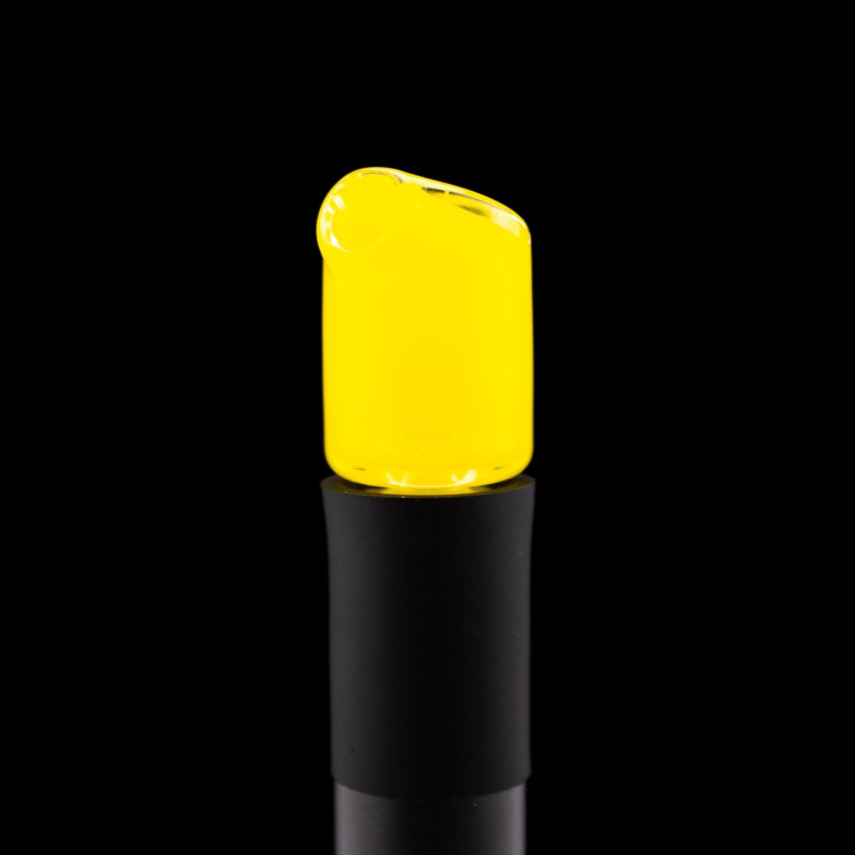 Kizmit Glass Yellow Crayon Pivot Spinner Tip & Pearls KZM67 Heady Pivot Accessories | Planet Caravan