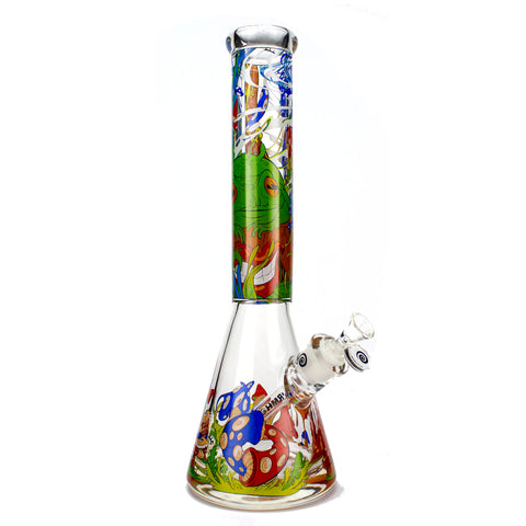 Wormhole Psychedelic Forest Beaker Bong #WH-106 - Planet Caravan