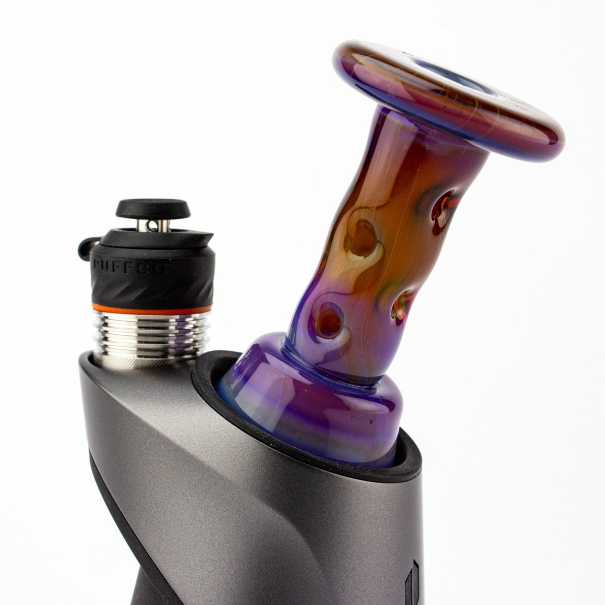 Durin Glass Amber Purple Cooling Tower Peak Dry Top DUR03 Vaporizer Attachments | Planet Caravan