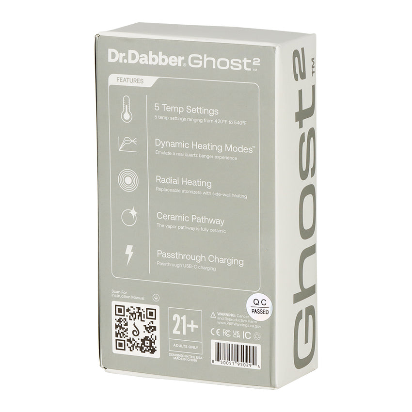 Dr. Dabber Dr Dabber - Electronic Rig - Ghost 2 - 1000mah - Black - Planet Caravan