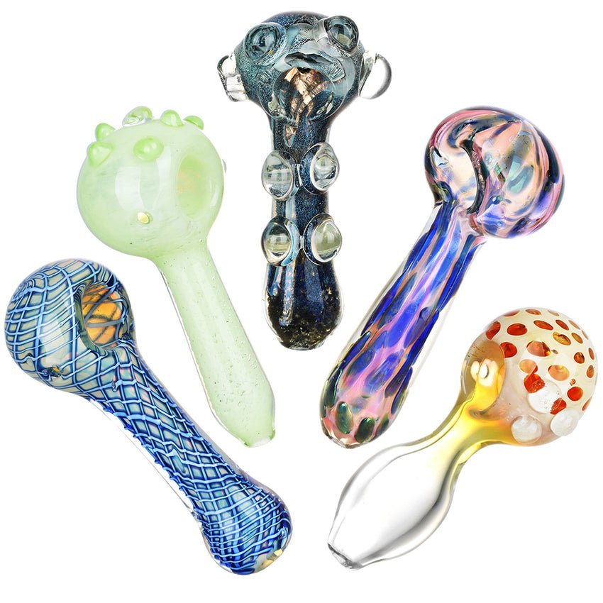 Pulsar Future Shock Glass Spoon Pipe 4.5-5.25" PP5128 Hand Pipes | Planet Caravan