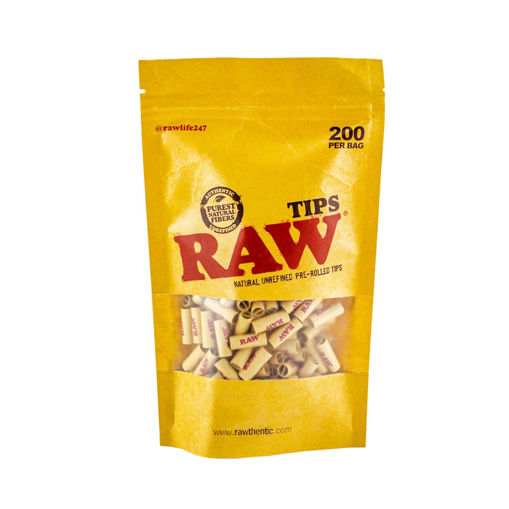 RAW RAW Tips - Pre-Rolled 200ct Bag Papers & Blunt Wraps | Planet Caravan