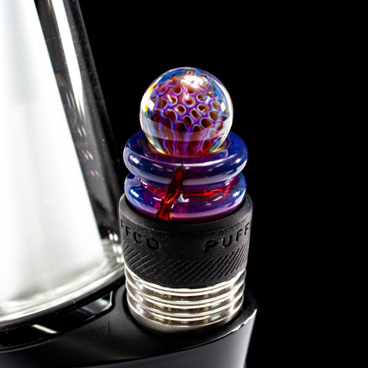 One Trick Pony OTP | Amber Purple 3DXL Honeycomb Rockulus OTP713 Heady Carb Caps | Planet Caravan