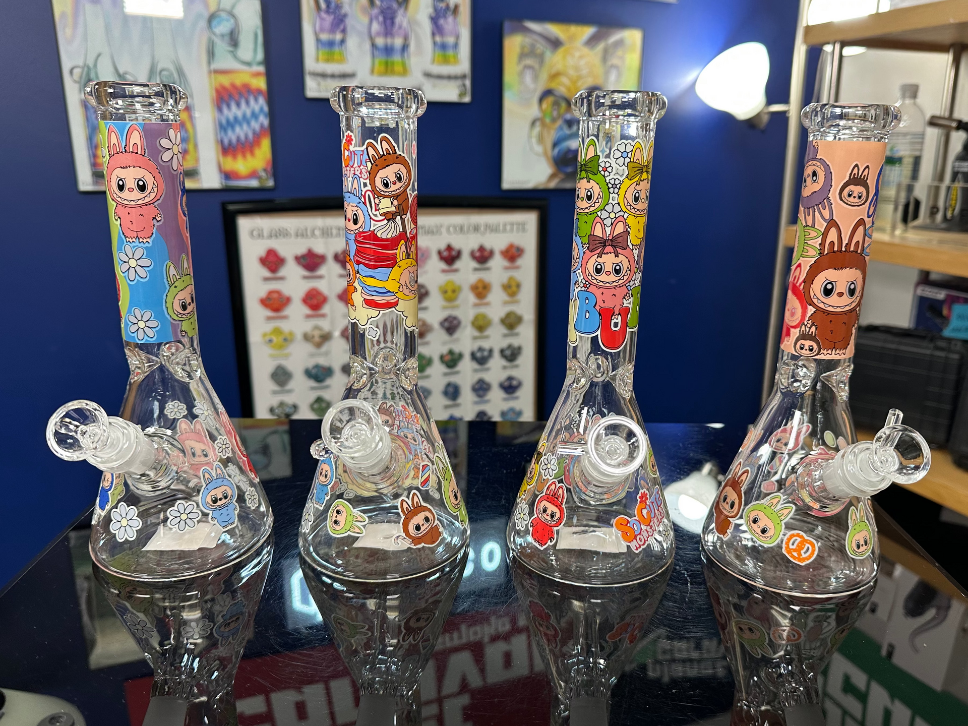 Phoenix Labubu Beaker #WP383 | Character Glass Bong | Planet Caravan