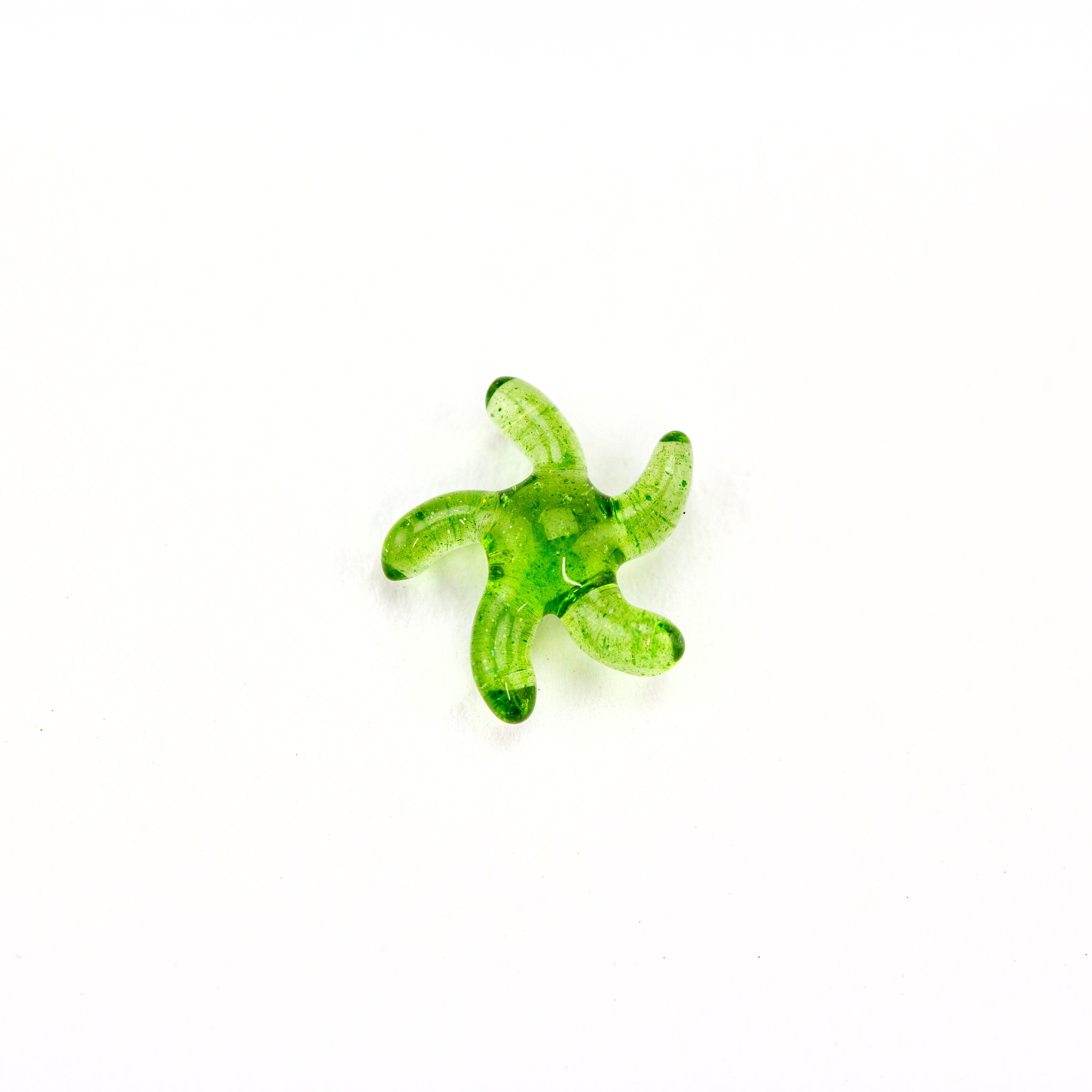 Yarbi Glass Green Stardust Proxy Spinner Pearl #YAR31 - Planet Caravan