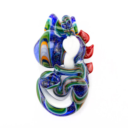 BTGB Green Stripe Dichro Wag Yoshi Pendant #BGB140 - Planet Caravan