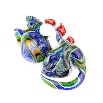 BTGB Green Stripe Dichro Wag Yoshi Pendant #BGB140 - Planet Caravan