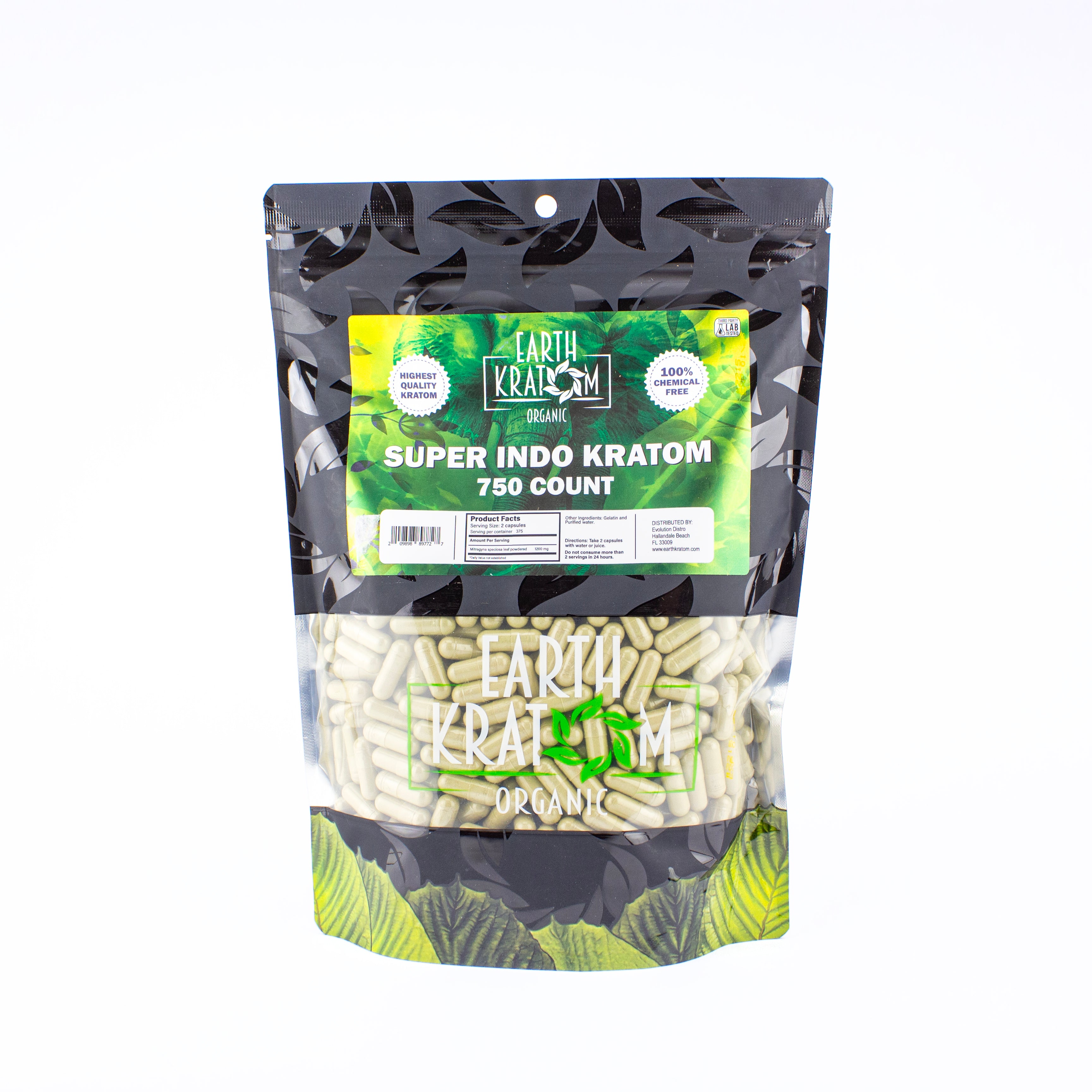 Earth Kratom Kratom Capsules 750ct - Planet Caravan