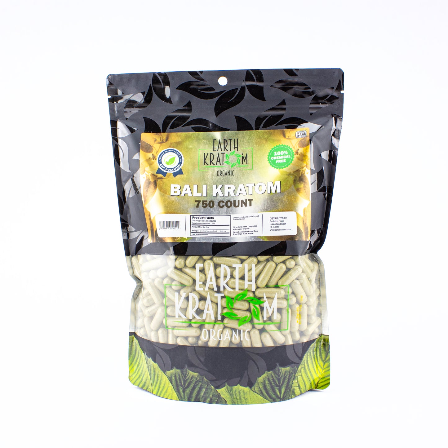 Earth Kratom Kratom Capsules 750ct - Planet Caravan