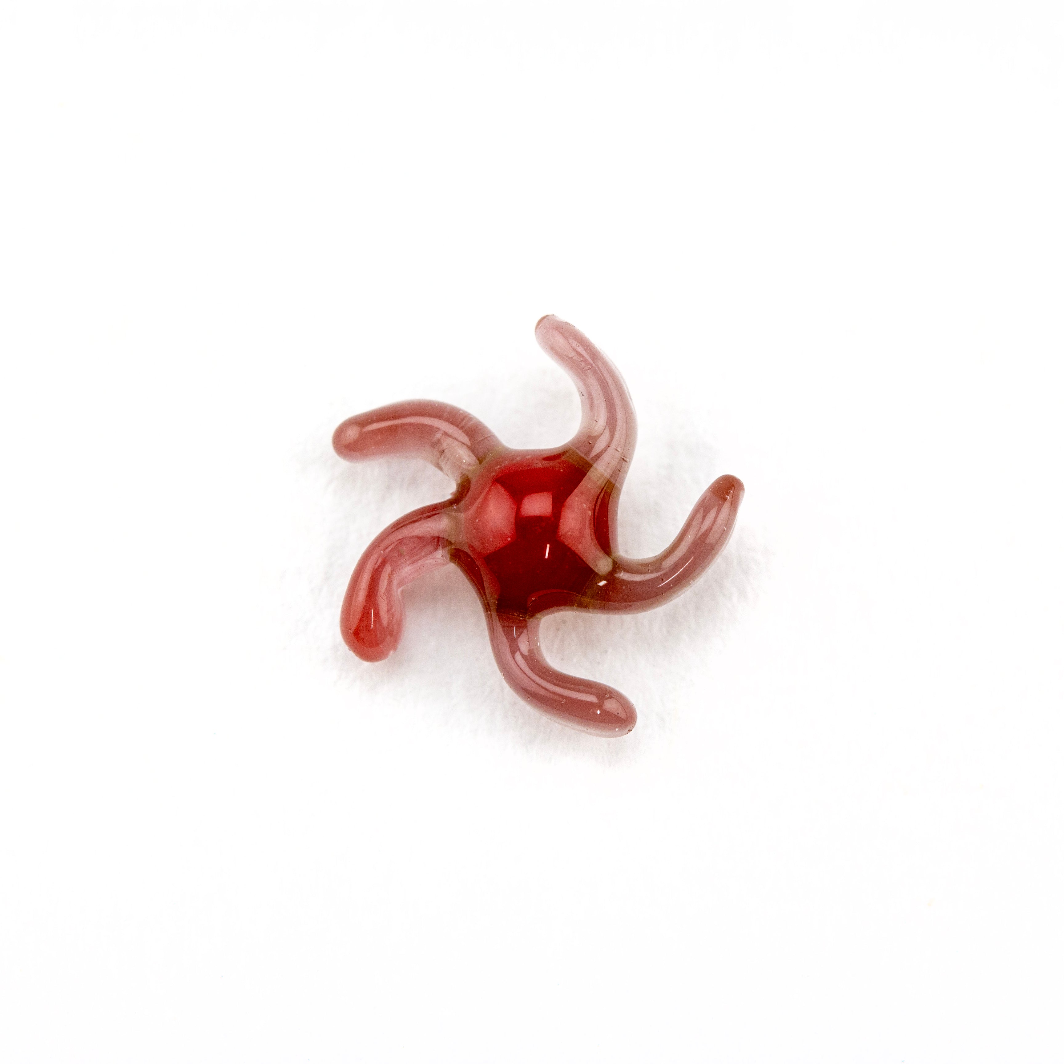 Yarbi Glass Blood Red Peak Pro Spinner Pearl #YAR36 - Planet Caravan