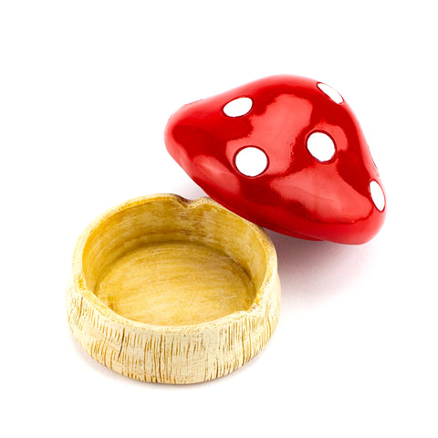 Covered Mushroom Polyresin Ashtray