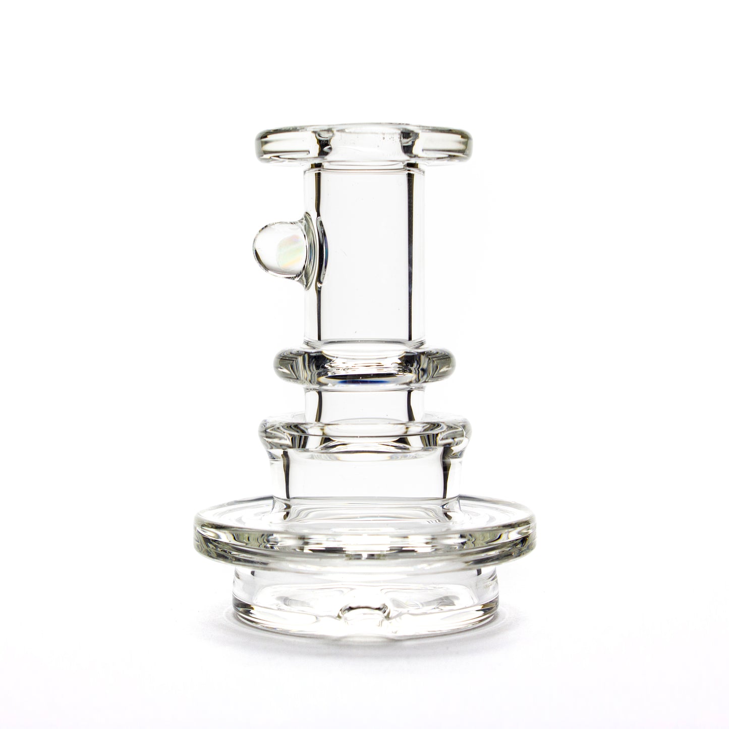 Charlie Shaw Glass Clear Opal Peak Dry Top Attachment #CSG03 - Planet Caravan