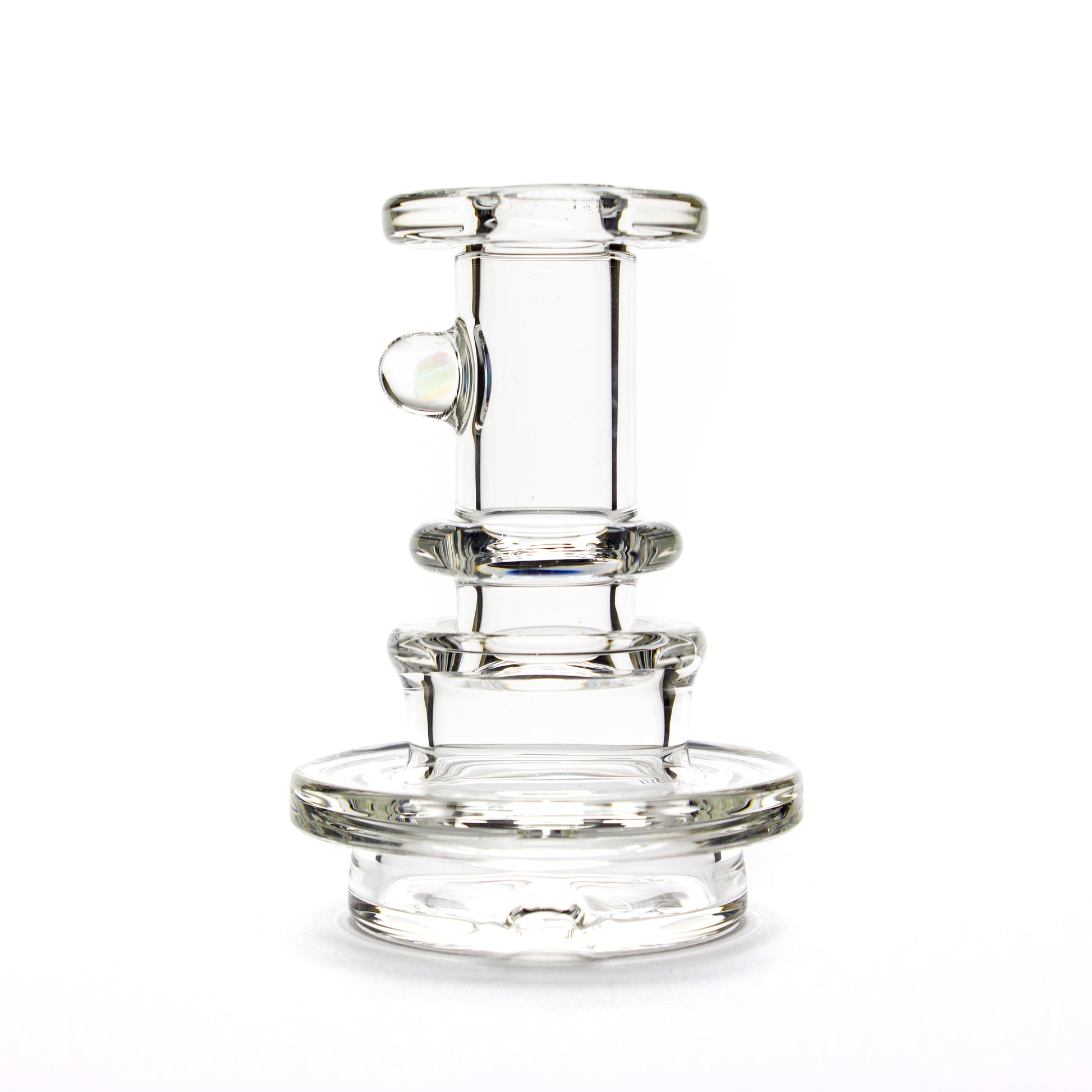 Charlie Shaw Glass Clear Opal Peak Dry Top Attachment #CSG03 - Planet Caravan