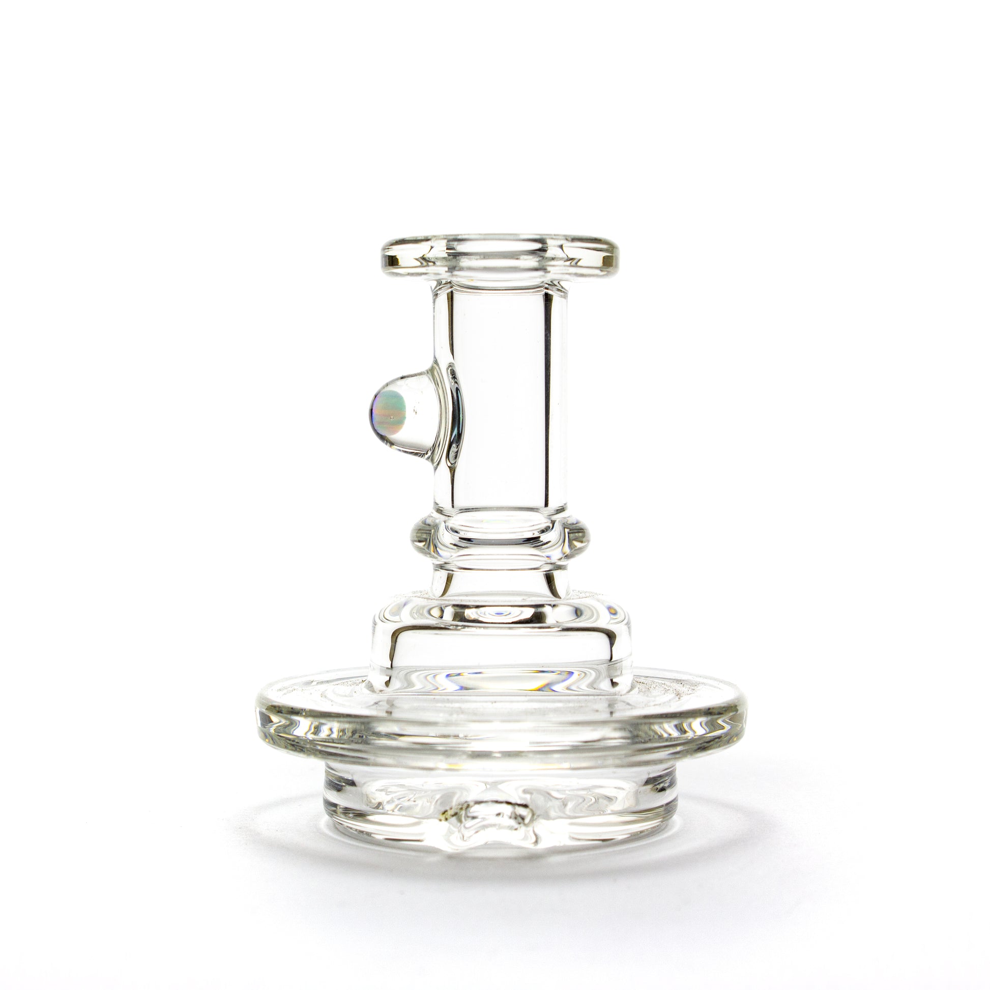 Charlie Shaw Glass Clear Opal Peak Dry Top Attachment #CSG05 - Planet Caravan