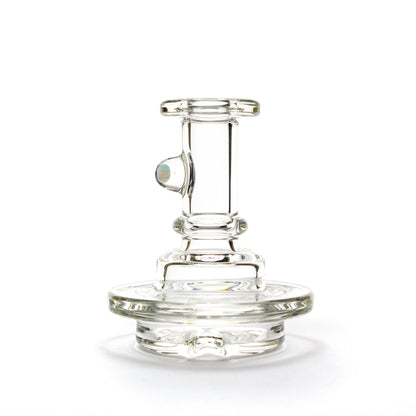 Charlie Shaw Glass Clear Opal Peak Dry Top Attachment #CSG05 - Planet Caravan