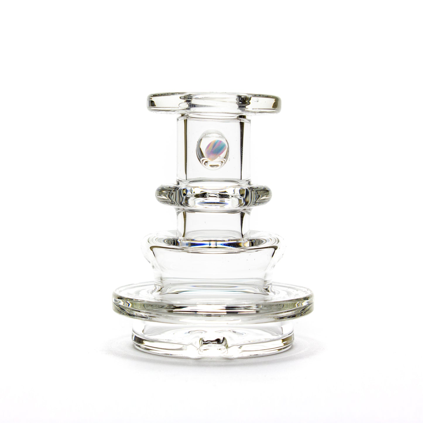 Charlie Shaw Glass Clear Opal Peak Dry Top Attachment #CSG06 - Planet Caravan