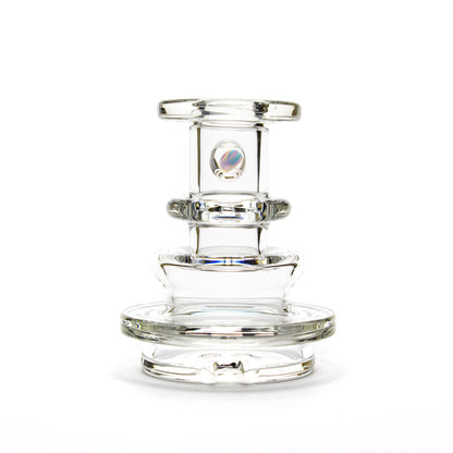 Charlie Shaw Glass Clear Opal Peak Dry Top Attachment #CSG06 - Planet Caravan