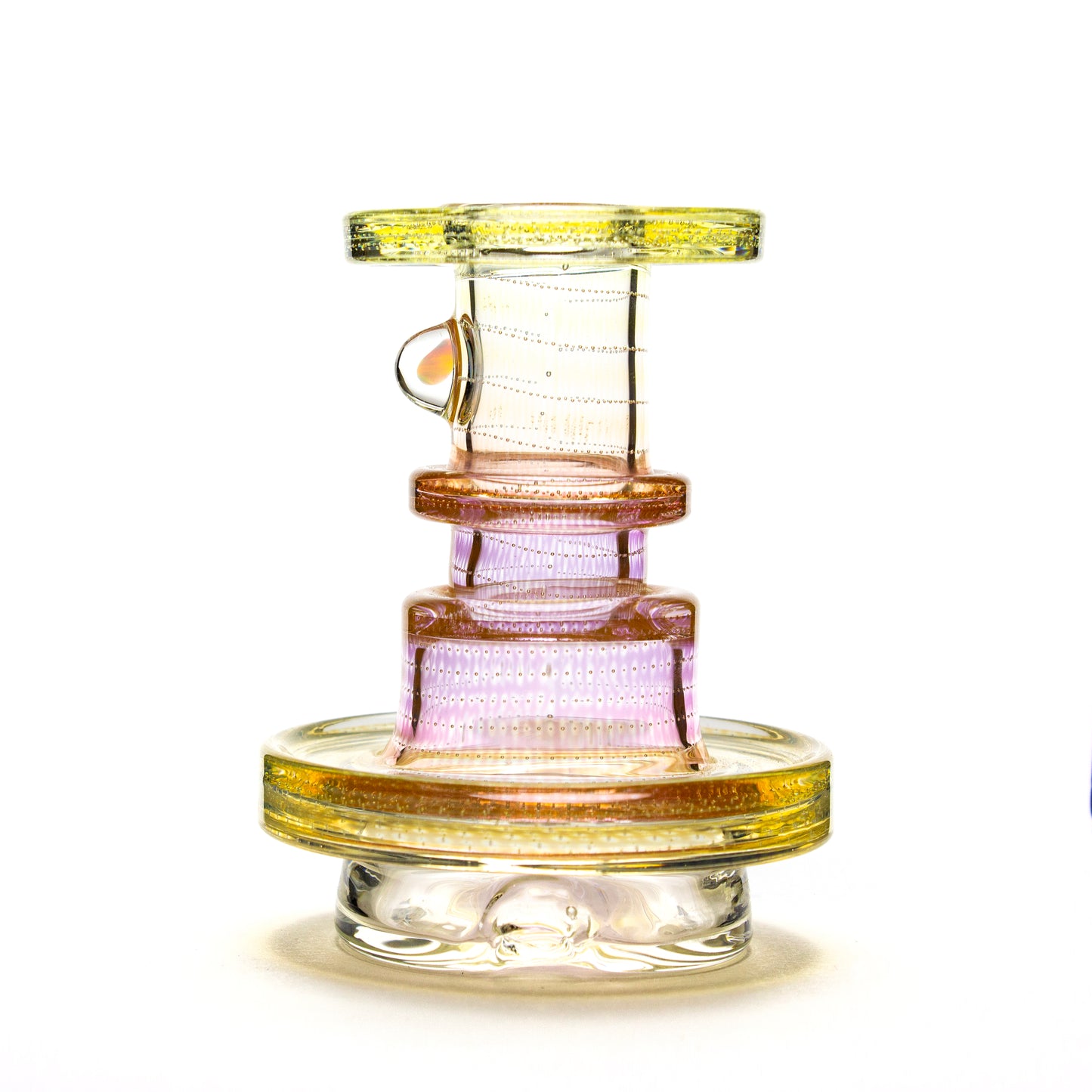 Charlie Shaw Glass Fumed Bubbletrap Peak Dry Top Attachment #CSG07 - Planet Caravan