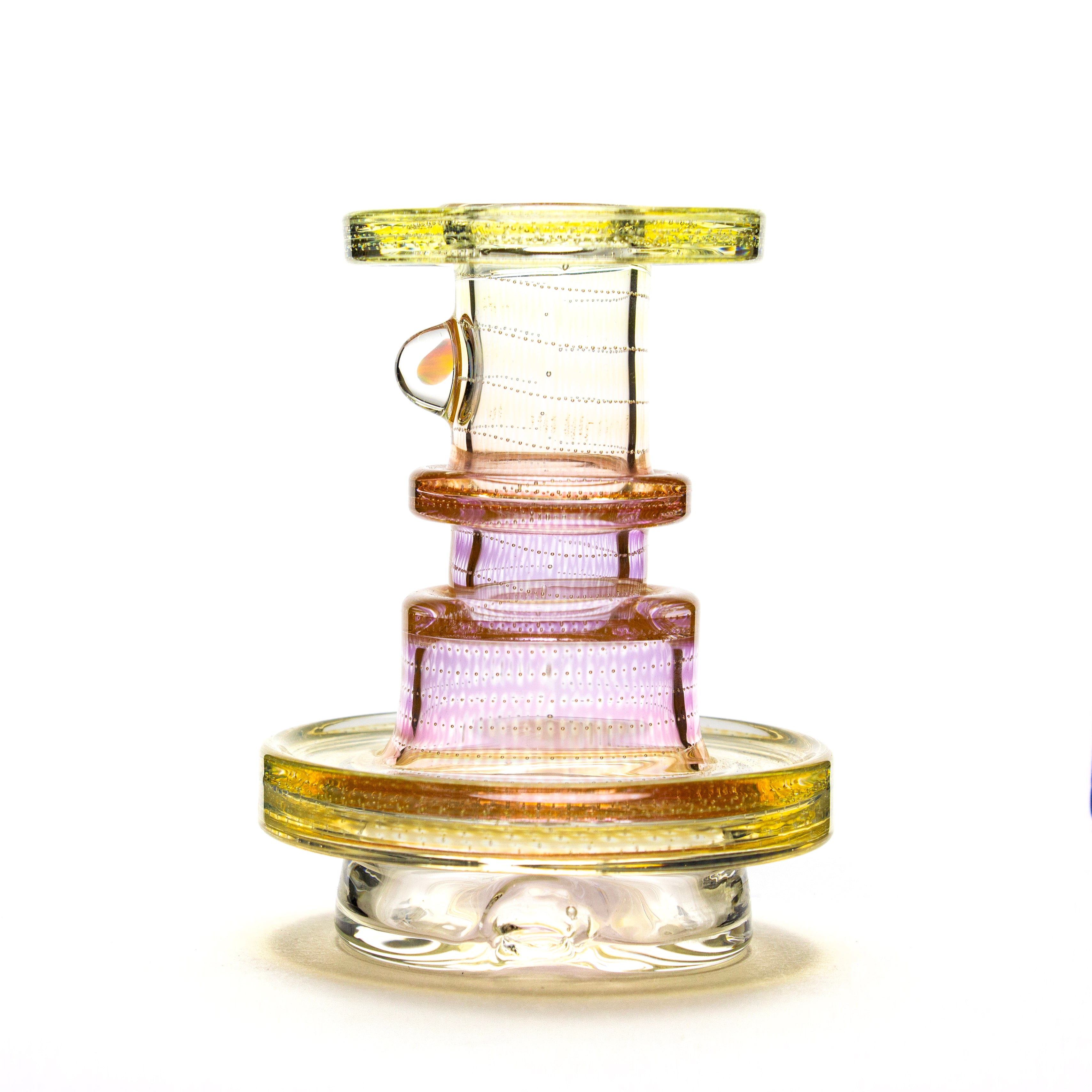 Charlie Shaw Glass Fumed Bubbletrap Peak Dry Top Attachment #CSG07 - Planet Caravan