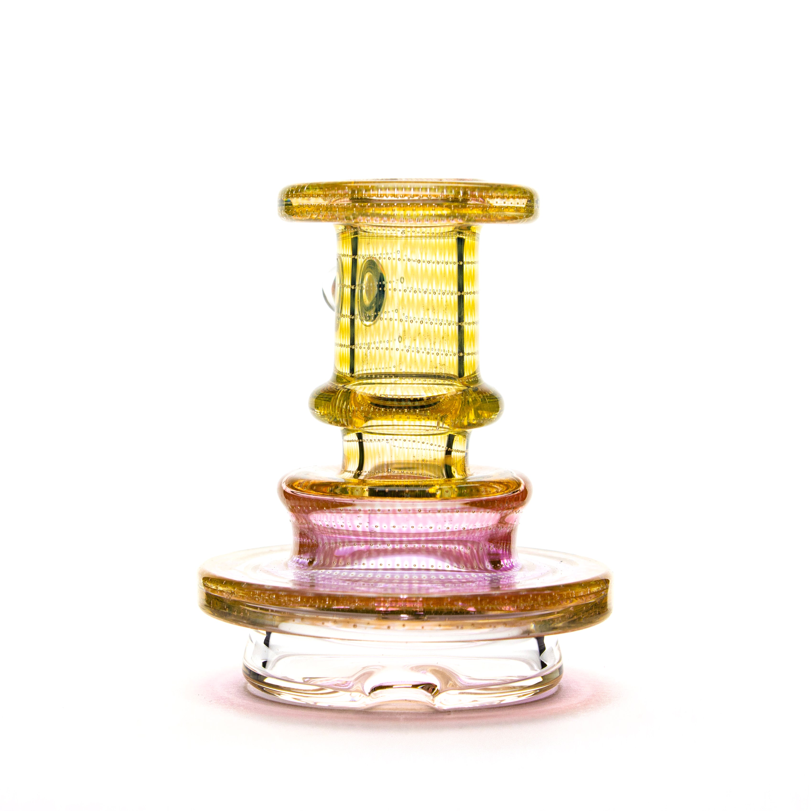 Charlie Shaw Glass Fumed Bubbletrap Peak Dry Top Attachment #CSG08 - Planet Caravan