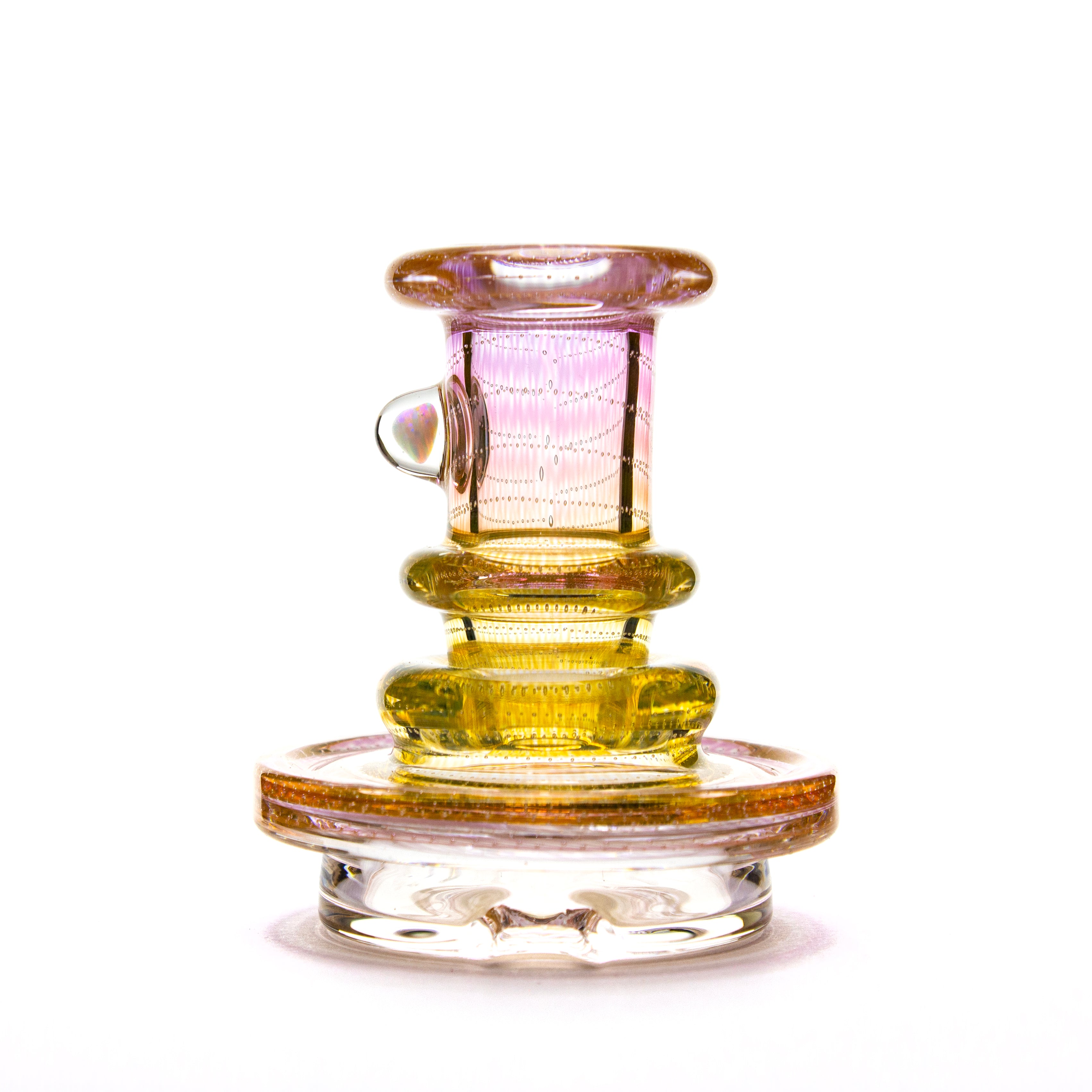 Charlie Shaw Glass Fumed Bubbletrap Peak Dry Top Attachment #CSG09 - Planet Caravan