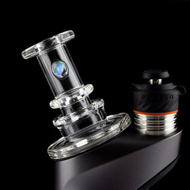 Charlie Shaw Glass Clear Opal Peak Dry Top Attachment #CSG03 - Planet Caravan