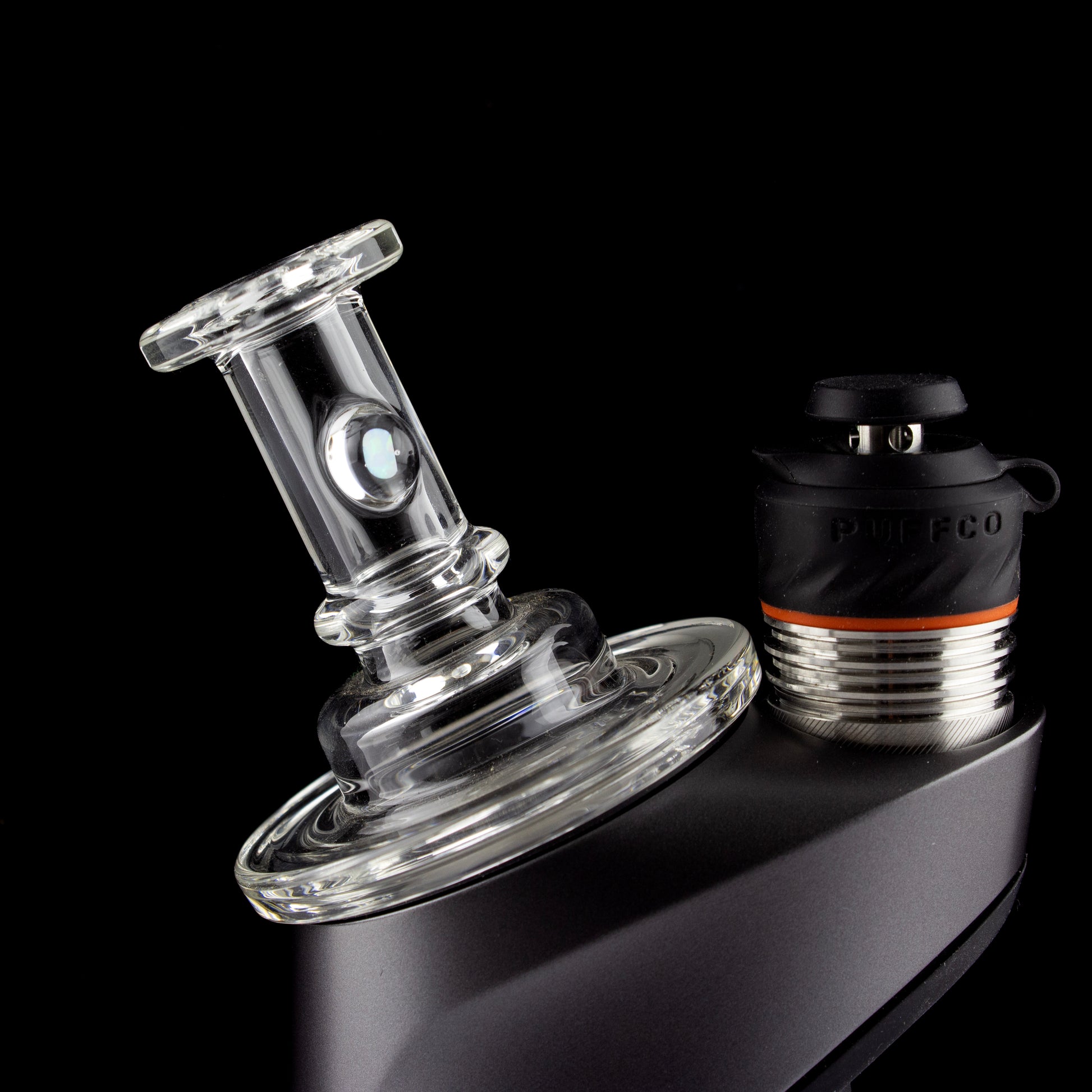 Charlie Shaw Glass Clear Opal Peak Dry Top Attachment #CSG05 - Planet Caravan