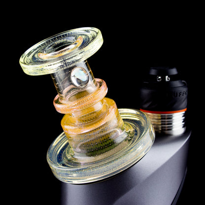 Charlie Shaw Glass Fumed Bubbletrap Peak Dry Top Attachment #CSG07 - Planet Caravan