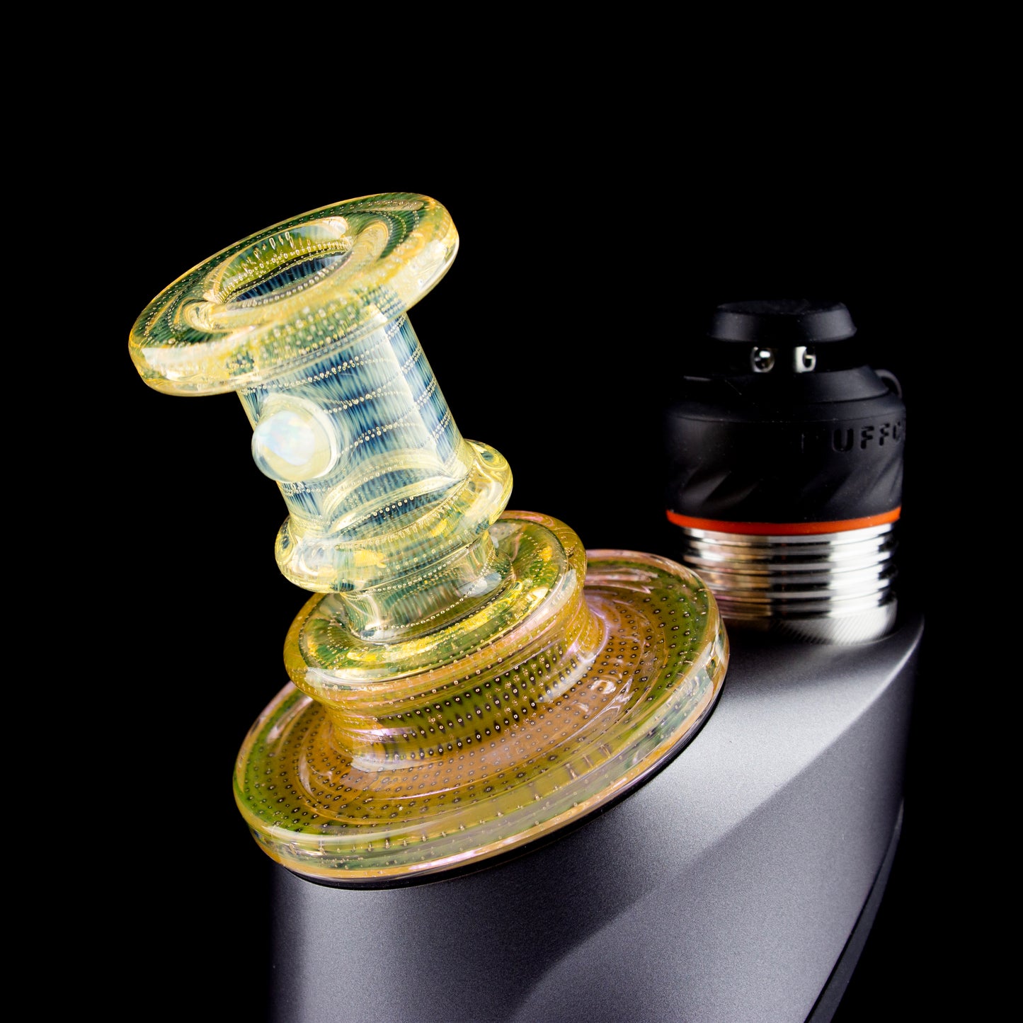 Charlie Shaw Glass Fumed Bubbletrap Peak Dry Top Attachment #CSG08 - Planet Caravan