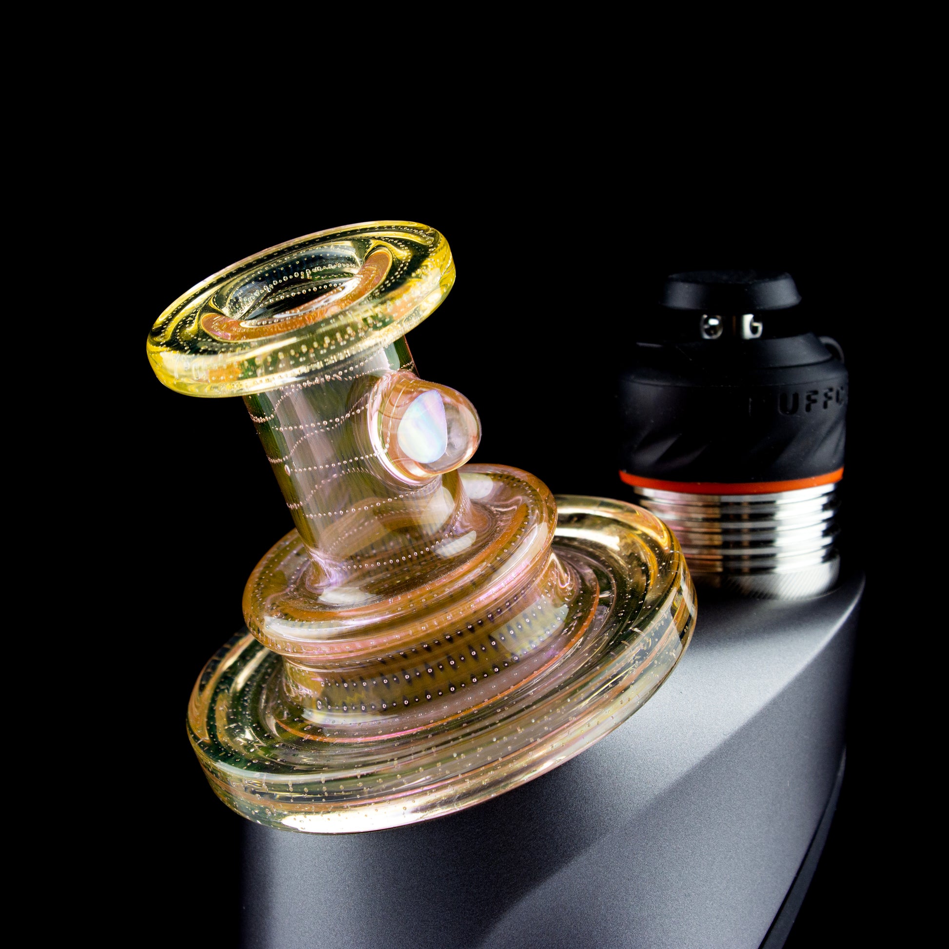 Charlie Shaw Glass Fumed Bubbletrap Peak Dry Top Attachment #CSG10 - Planet Caravan