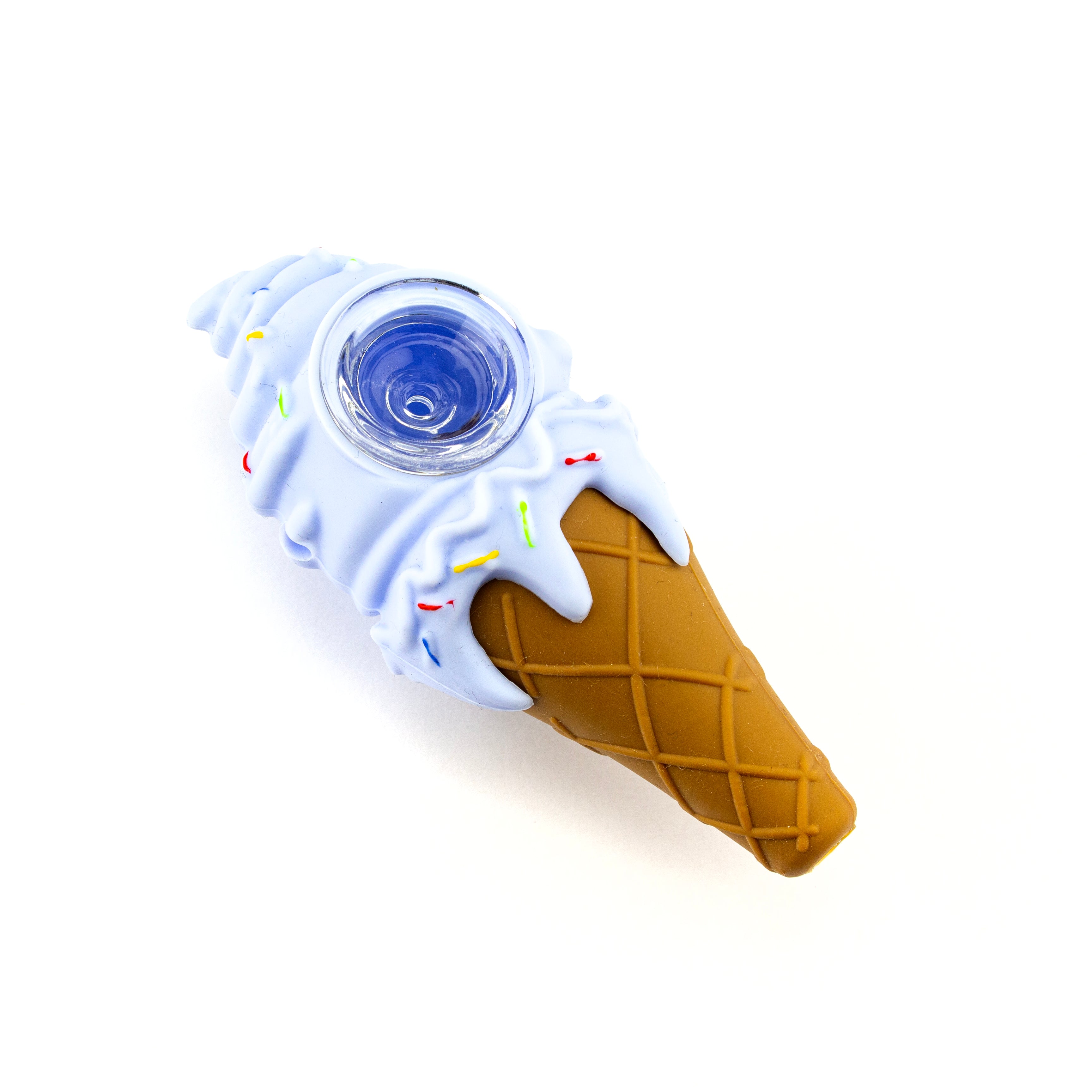 Planet Caravan Ice Cream Cone Silicone Hand Pipe - Planet Caravan