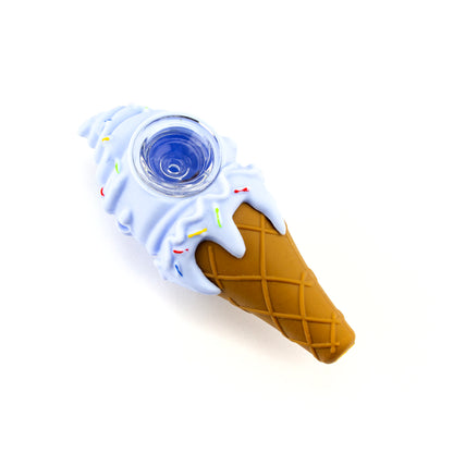 Planet Caravan Ice Cream Cone Silicone Hand Pipe - Planet Caravan