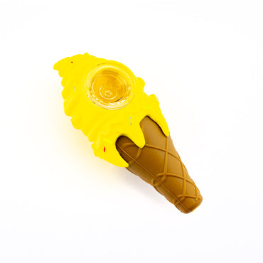 Planet Caravan Ice Cream Cone Silicone Hand Pipe - Planet Caravan