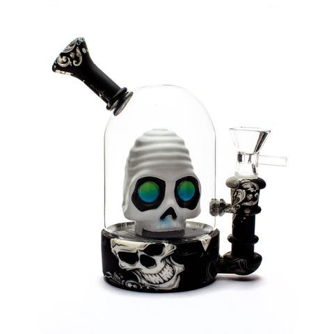 Spin Skull Bell Jar Silicone Rig #PP4992