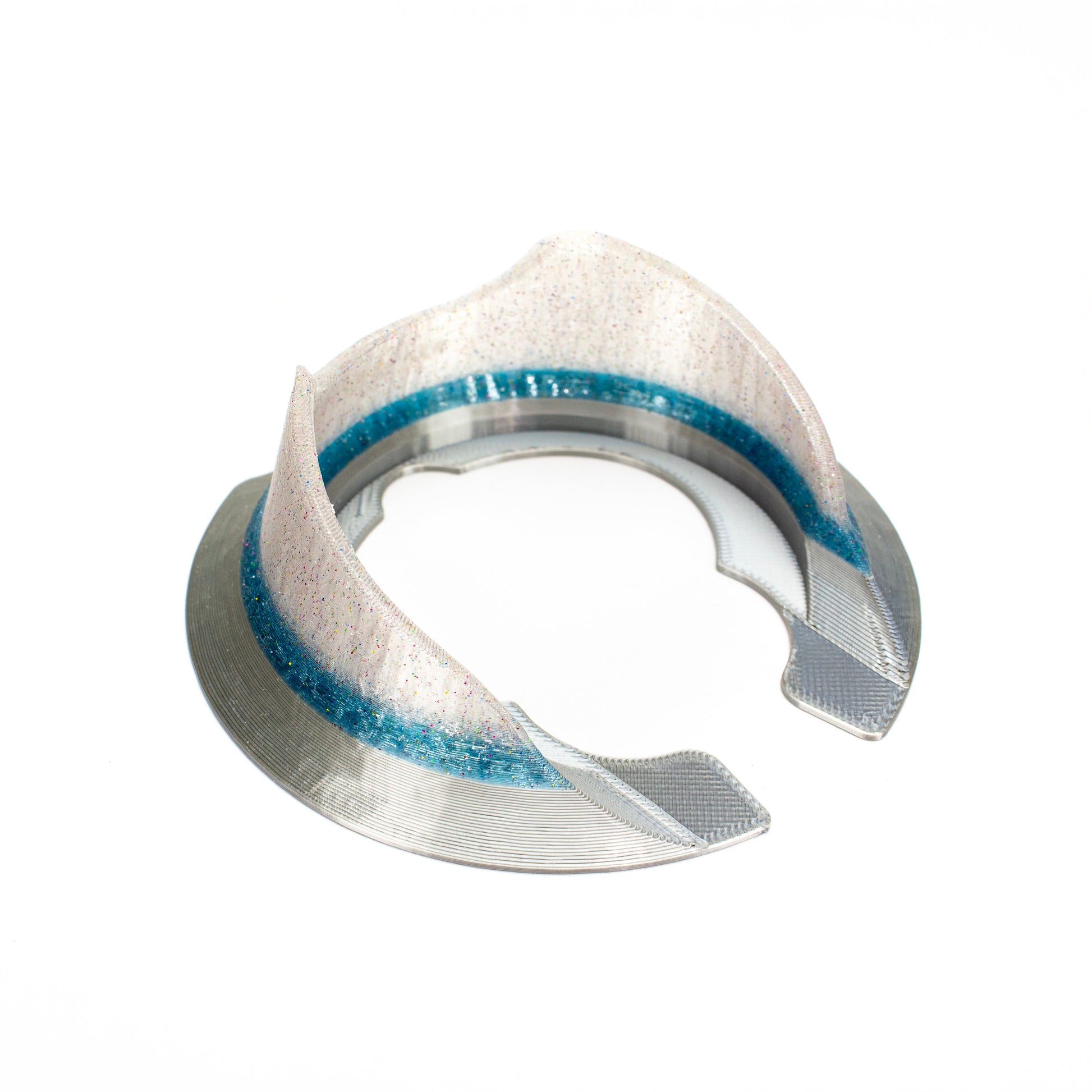 Derek Holtz Sparkle Clear, Teal & Silver Peak Pro Base #DHZ30 - Planet Caravan