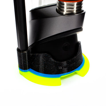 Derek Holtz Crushed Opal Black, Blue & Neon Green Peak Pro & Hot Knife Base #DHZ36 - Planet Caravan