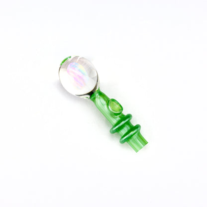 Lid Glass Chromium Peak V2 Opal Joystick Cap #LID02 - Planet Caravan