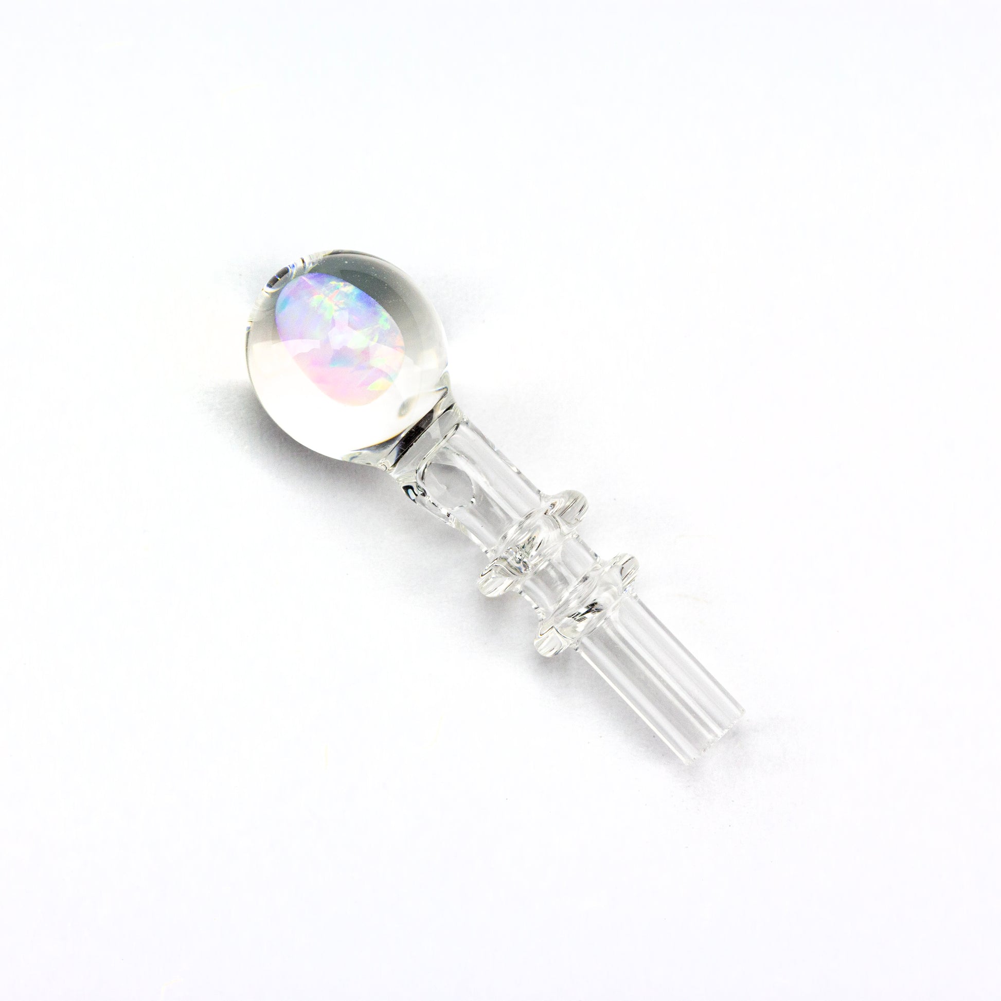 Lid Glass Clear Peak Pro Opal Joystick Cap #LID06 - Planet Caravan