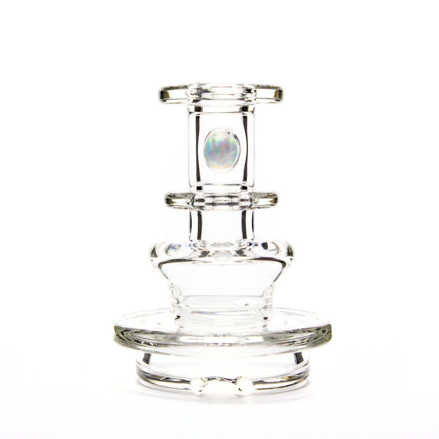 Charlie Shaw Glass Clear Opal Peak Dry Top Attachment #CSG23 - Planet Caravan