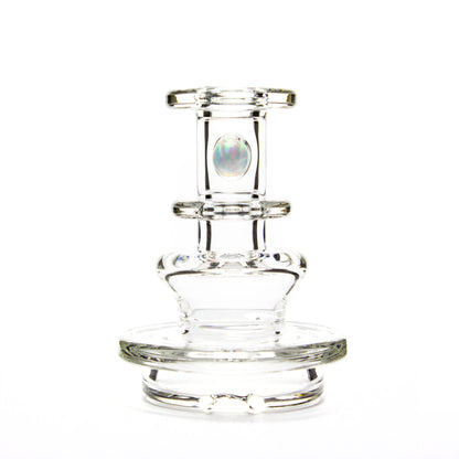 Charlie Shaw Glass Clear Opal Peak Dry Top Attachment #CSG23 - Planet Caravan