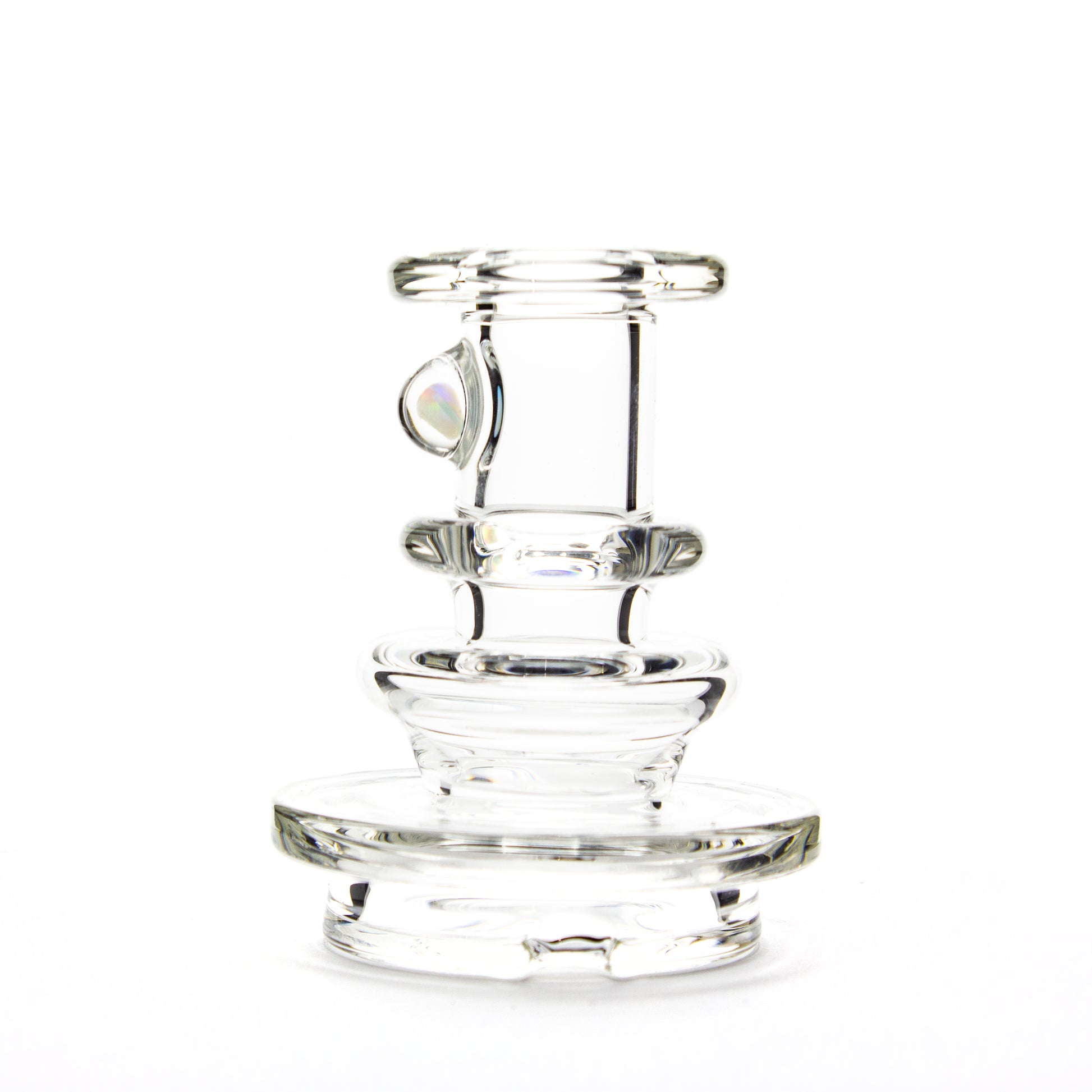 Charlie Shaw Glass Clear Opal Peak Dry Top Attachment #CSG24 - Planet Caravan