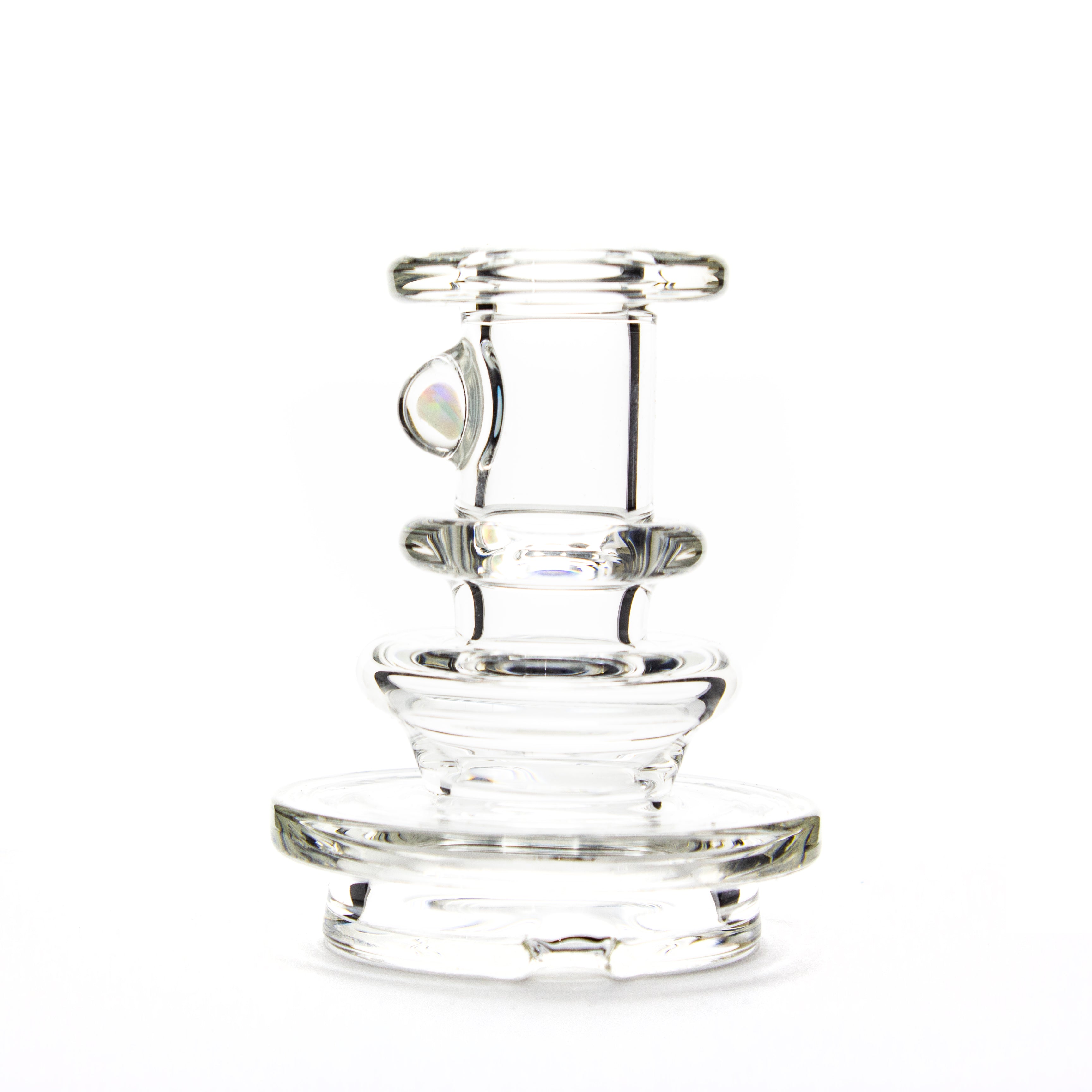 Charlie Shaw Glass Clear Opal Peak Dry Top Attachment #CSG24 - Planet Caravan